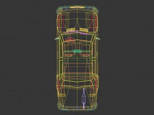 low poly taxi cab 04 3D Model