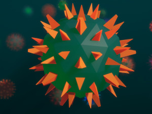 low poly virus pack 01 Modèle 3D