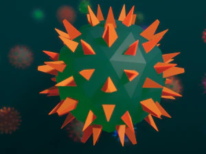 laag poly-viruspakket 01 3D Model