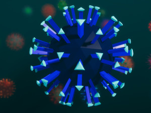 low poly virus pack 01 Modèle 3D