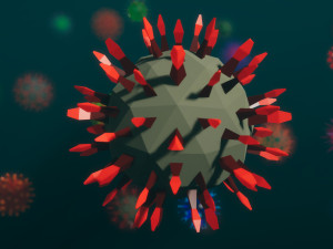 low poly virus pack 01 Modèle 3D
