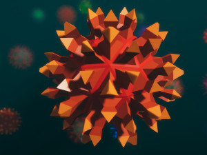 low poly virus pack 01 Modèle 3D