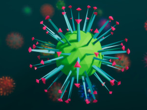 low poly virus pack 01 Modèle 3D