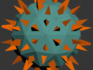 low poly virus pack 01 Modèle 3D
