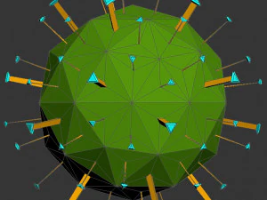 laag poly-viruspakket 01 3D Model