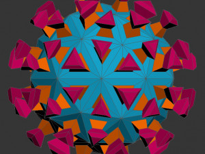 low poly virus pack 01 Modèle 3D