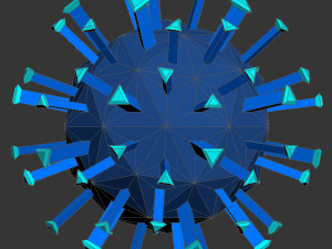 low poly virus pack 01 Modèle 3D