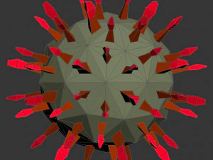 laag poly-viruspakket 01 3D Model