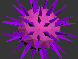 low poly virus pack 01 Modèle 3D