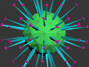 laag poly-viruspakket 01 3D Model