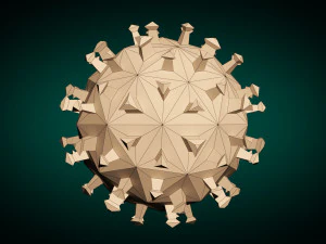 laag poly-viruspakket 01 3D Model