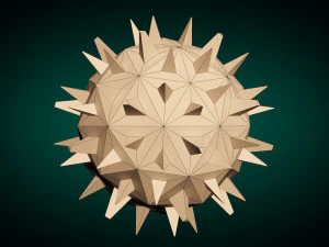 laag poly-viruspakket 01 3D Model