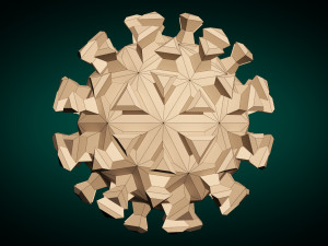 low poly virus pack 01 Modèle 3D