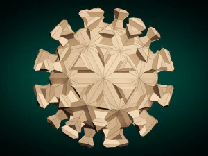 laag poly-viruspakket 01 3D Model