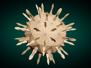 low poly virus pack 01 Modèle 3D