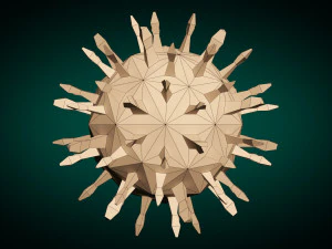 laag poly-viruspakket 01 3D Model
