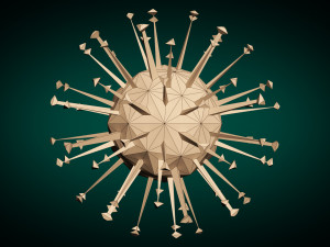 low poly virus pack 01 Modèle 3D
