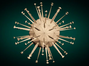 laag poly-viruspakket 01 3D Model