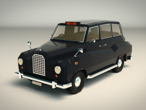 low poly taxi cab 03 3D Model