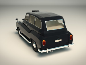 low poly taxi cab 03 3D Model