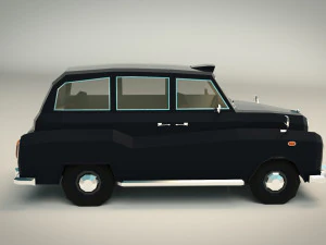 low poly taxi cab 03 3D Model