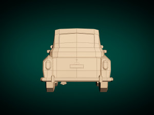 low poly taxi cab 03 3D Model