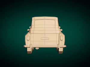 low poly taxi cab 03 3D Model