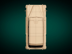 low poly taxi cab 03 3D Model