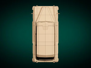 low poly taxi cab 03 3D Model