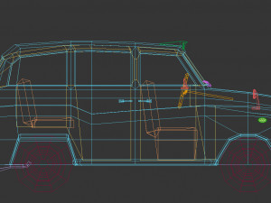 low poly taxi cab 03 3D Model
