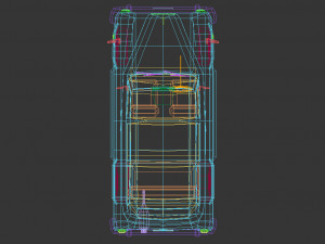 low poly taxi cab 03 3D Model