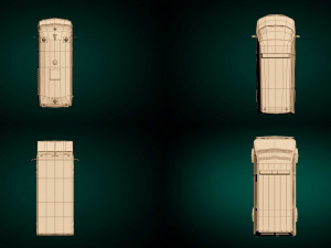 low poly police van pack 3D Model