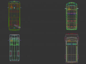 low poly police van pack 3D Model