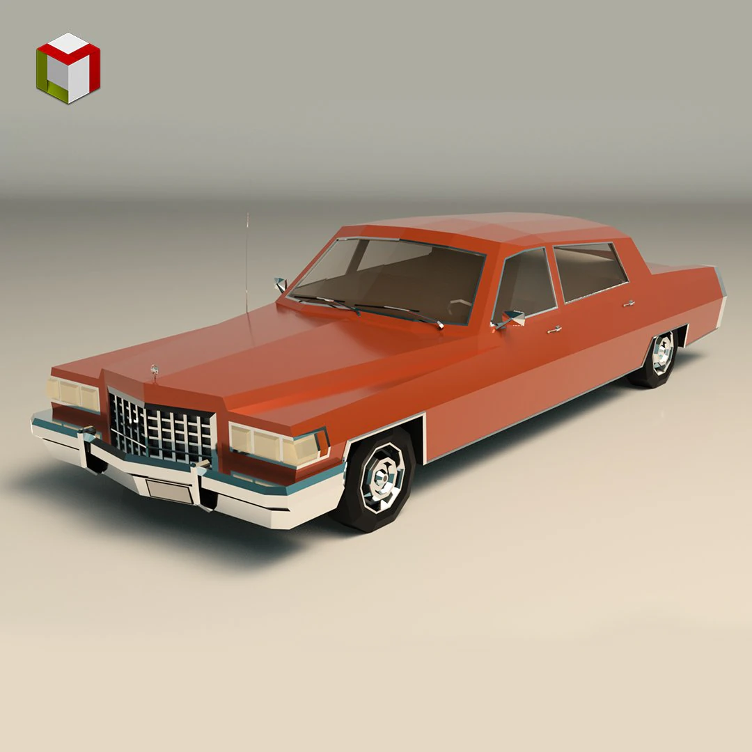 low poly sedan car 09 3D Model .c4d .max .obj .3ds .fbx .stl .blend 