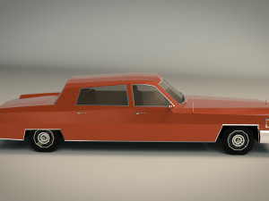 low poly sedan car 09 Model 3D