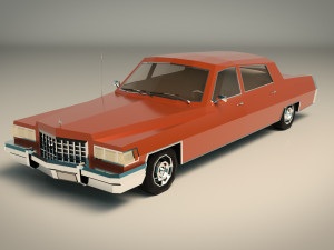low poly sedan car 09 Model 3D