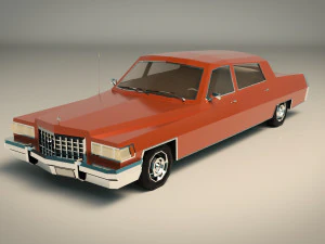 low poly sedan car 09 3D Model
