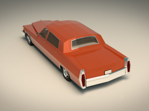 low poly sedan car 09 Model 3D