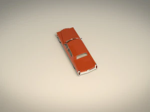 low poly sedan car 09 3D Model