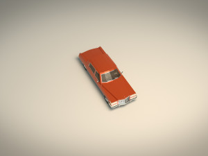 low poly sedan car 09 Model 3D