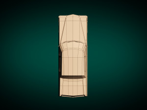 low poly sedan car 09 Model 3D