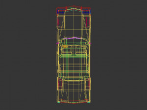 low poly sedan car 09 Model 3D