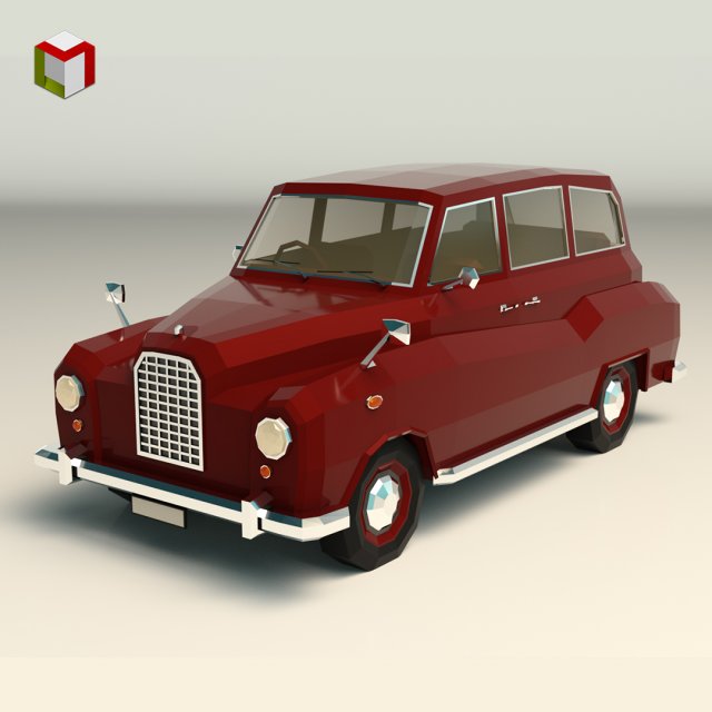 low poly sedan car 10 Modelo 3D .c4d .max .obj .3ds .fbx .stl .blend 