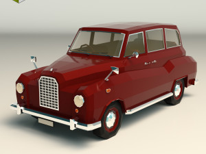 low poly sedan car 10 3D Model