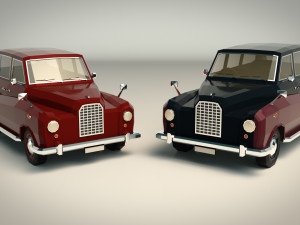 low poly sedan car 10 Modelo 3D