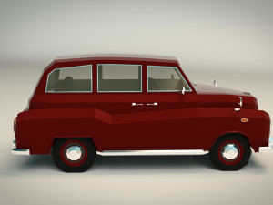 low poly sedan car 10 Modelo 3D
