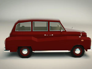 berlina low poly 10 Modello 3D