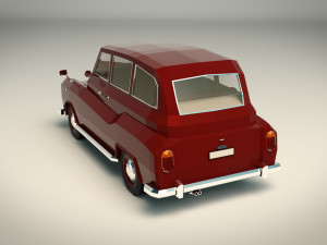 low poly sedan car 10 Modelo 3D