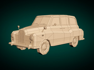 low poly sedan car 10 Modelo 3D
