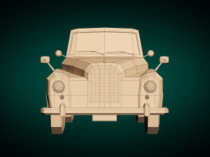 low poly sedan car 10 Modelo 3D